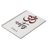 Name Posh Royal Stewart Tartan Om Symbol Notebook Notizblock (Linke Seite)