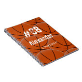 Name Position Custom Orange Basketball Notizblock (Rechte Seite)