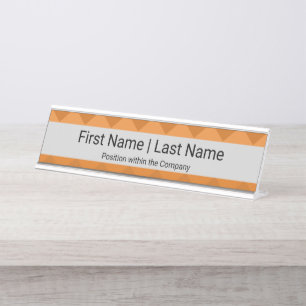 Name & Position Sans Serieller Schriftart Grau Ora Schreibtischnamensplakette
