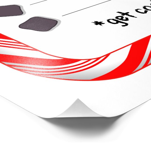 Name Poster. Naughty oder Nice Fotodruck (Ecke)