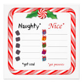 Name Poster. Naughty oder Nice Fotodruck (Vorne)