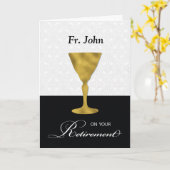 Name-Priester-Ruhestand, GoldChalice, auf Karte (Gelbe Blume)