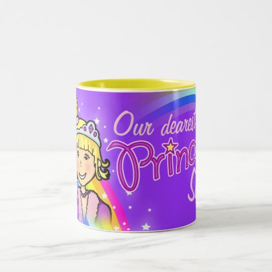 Name Prinzessinnen Regenbogen lila Tasse (Mittel)