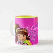 Name Prinzessinnen Regenbogen-Rosa-Tasse Zweifarbige Tasse (Vorderseite Links)