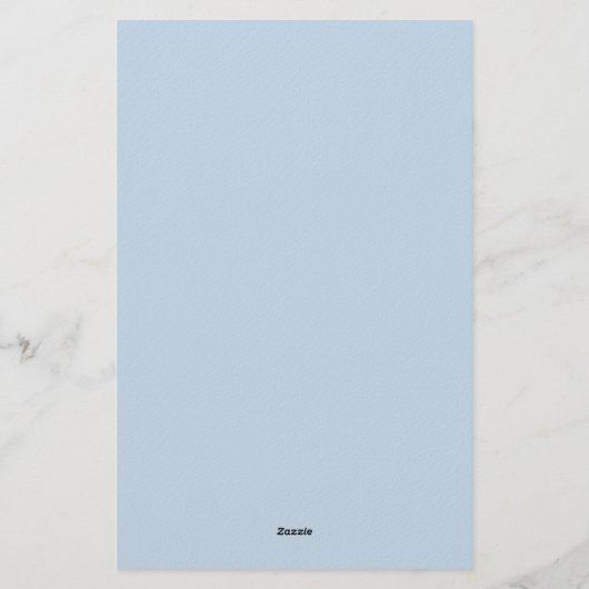 Name Professional Modern Minimalist Blue  Briefpapier (Rückseite)