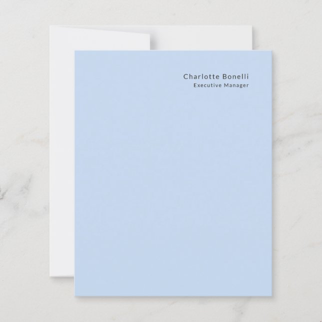 Name Professionell Modern Minimalistisch Blau  (Vorderseite)