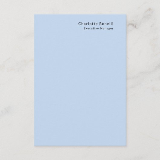 Name Professionell Modern Minimalistisch Blau  Begleitkarte (Vorderseite)