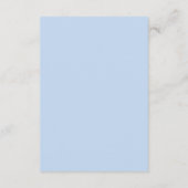 Name Professionell Modern Minimalistisch Blau  Begleitkarte (Rückseite)