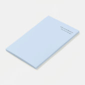 Name Professionell Modern Minimalistisch Blau Post-it Klebezettel (angewinkelt)
