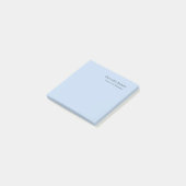 Name Professionell Modern Minimalistisch Blau Post-it Klebezettel (angewinkelt)