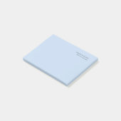 Name Professionell Modern Minimalistisch Blau  Post-it Klebezettel (angewinkelt)