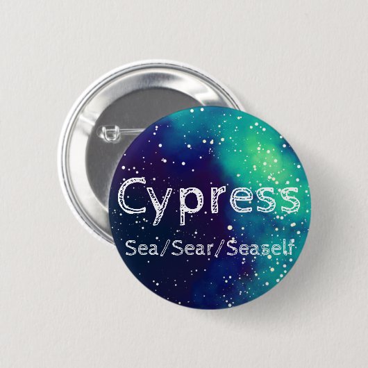 Name ___ + Pronomen Anpassbare Galaxie Button (Vorne & Hinten)