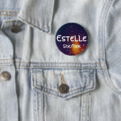 Name ___ + Pronomen Anpassbare Galaxie Button (Beispiel)
