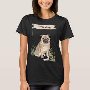 Name Pug Haustier Hund  T-Shirt