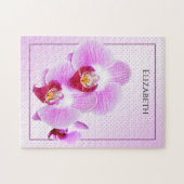Name: Purple/Pink Orchid Floral Fotogray Puzzle (Horizontal)