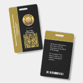 Name QR Code Bar Code Ausweis (Vorder- & Rückseite)