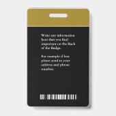 Name QR Code Bar Code Ausweis (Rückseite)