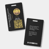 Name QR Code Bar Code Benutzerdefiniertes Abzeiche Ausweis (Vorder- & Rückseite)