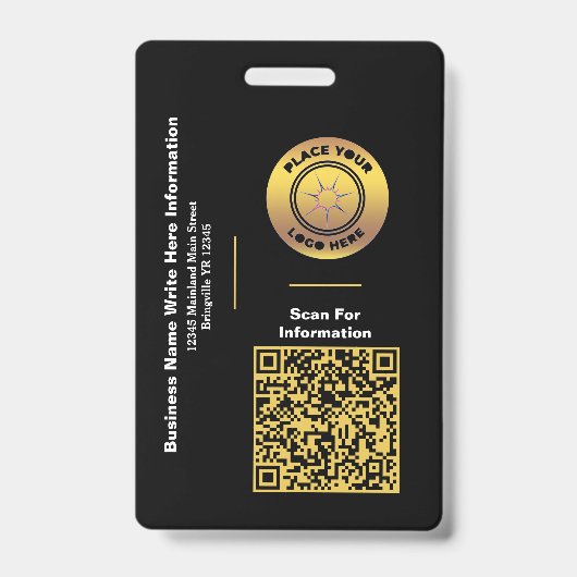 Name QR Code Bar Code Benutzerdefiniertes Abzeiche Ausweis (Vorderseite)