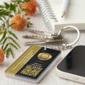 Name QR Code Bar Code Schlüsselanhänger (Vorderseite rechts)