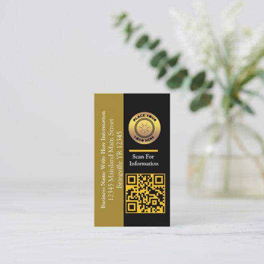 Name QR Code Bar Code Visitenkarte (Stehend Vorderseite)