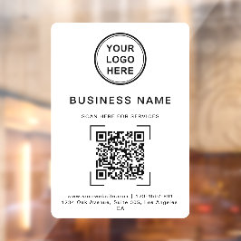 Name QR-Logo Fensteraufkleber