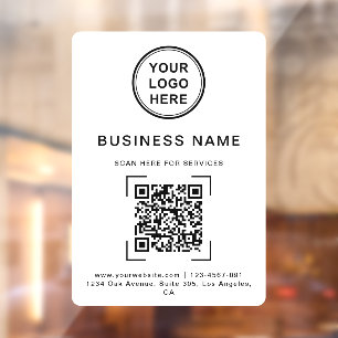 Name QR-Logo Fensteraufkleber