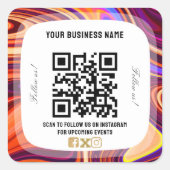 Name qr quadratischer aufkleber (Vorderseite)