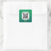 Name qr quadratischer aufkleber (Tasche)