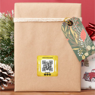 Name qr quadratischer aufkleber