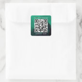 Name qr quadratischer aufkleber (Tasche)