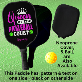 Name Queen of Pickleball Court Lila Green hinzufüg Pickleball Schläger