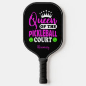 Name Queen of Pickleball Court Lila Green hinzufüg Schläger (Vorderseite)