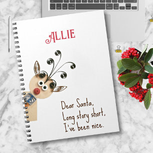 Name: Quill Reindeer Peeking Holiday Planner Notizblock