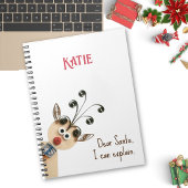 Name: Quill Reindeer Peeking Holiday Planner Notizblock
