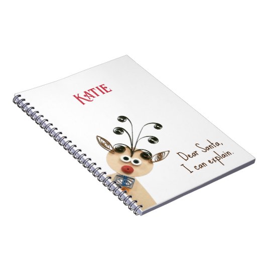 Name: Quill Reindeer Peeking Holiday Planner Notizblock (Rechte Seite)
