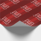 Name Red Abschluss PhD Geschenkpapier (Ecke)