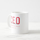 Name Red Black CEO Coffee Tasse (Vorderseite Links)