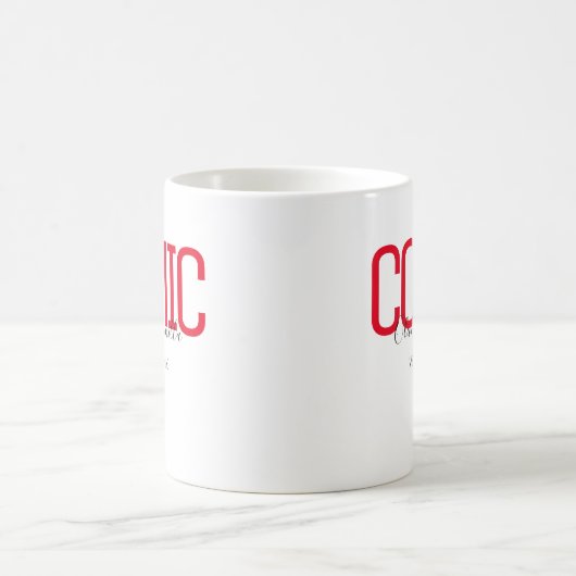Name Red Black Comic Kaffeetasse (Mittel)