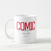 Name Red Black Comic Kaffeetasse (Links)