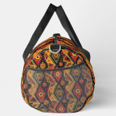 Name: Red Black Orange Brown Abstrakt Geometric Duffle Bag (Rechts)