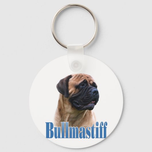 Name Red Bullmastiff Schlüsselanhänger (Vorderseite)