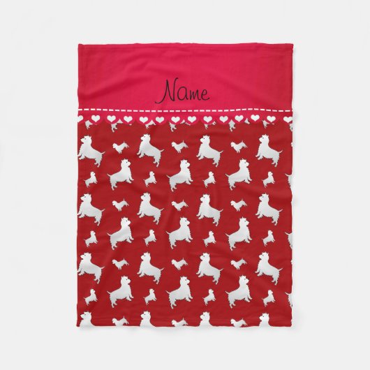 Name Red West Highland White Terrier Hunde Fleecedecke (Vorderseite)