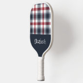 Name Red White and Blue Tartan Pickleball Schläger (Links)