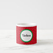 Name: Red & White Stars 6oz Espresso Cup Espressotasse (Vorderseite)