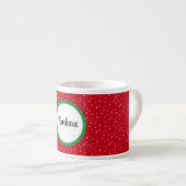 Name: Red & White Stars 6oz Espresso Cup Espressotasse (Vorderseite Rechts)