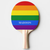 Name-Regenbogen-Flagge Ping pong Paddel Tischtennis Schläger (Rückseite)