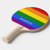 Name-Regenbogen-Flagge Ping pong Paddel Tischtennis Schläger (Vorderseite)