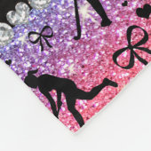 Name Regenbogen Glitzer Hockey Herzen Bug Fleecedecke (Ecke)