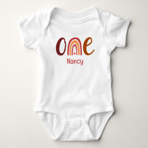 Name Regenbogen Personalisiert Erster Geburtstag Baby Strampler
